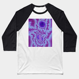 Purple Fractal Series Design 1 Baseball T-Shirt